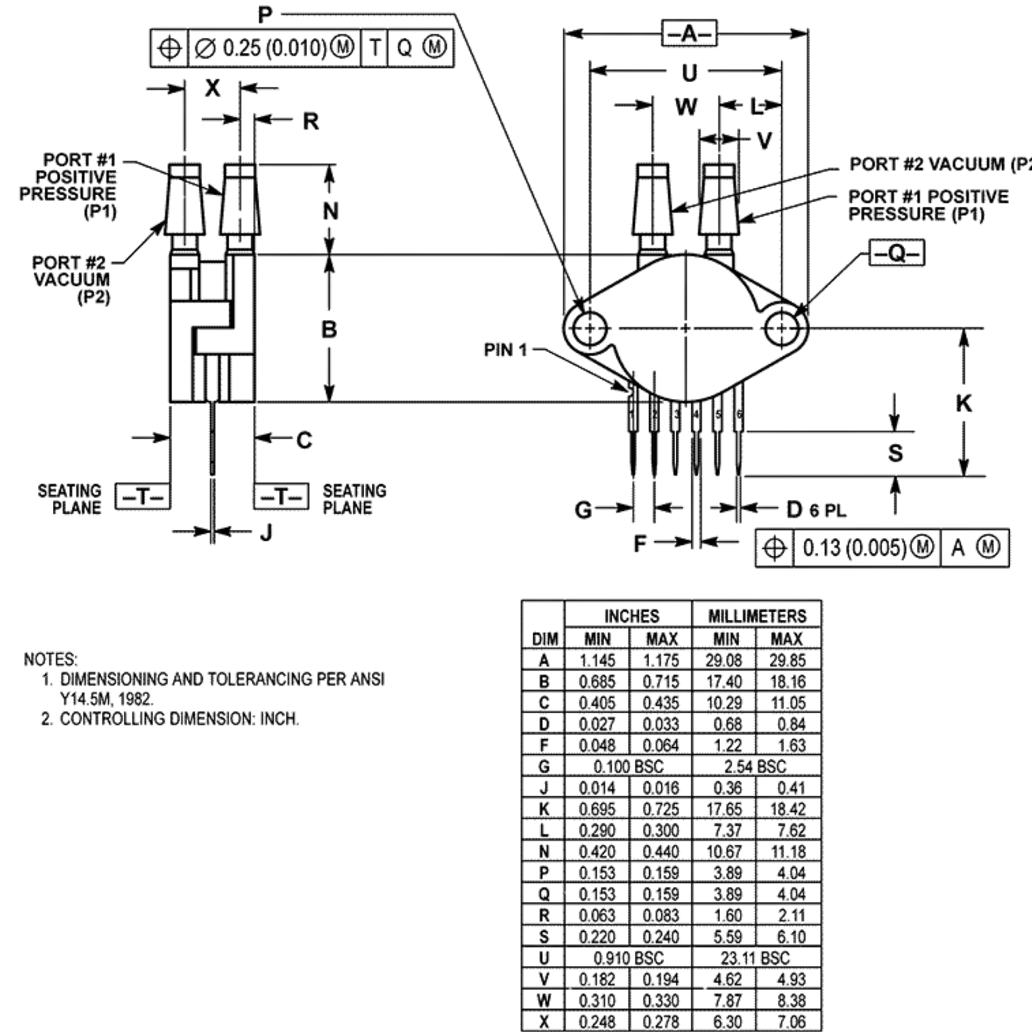 Sensor De Pressão MPX5500DP