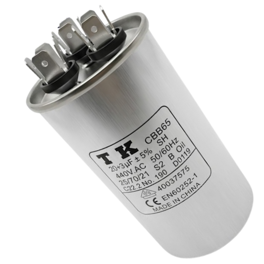 Capacitor De Partida 20uF+3uF 440V 50x90mm (Fast-on)