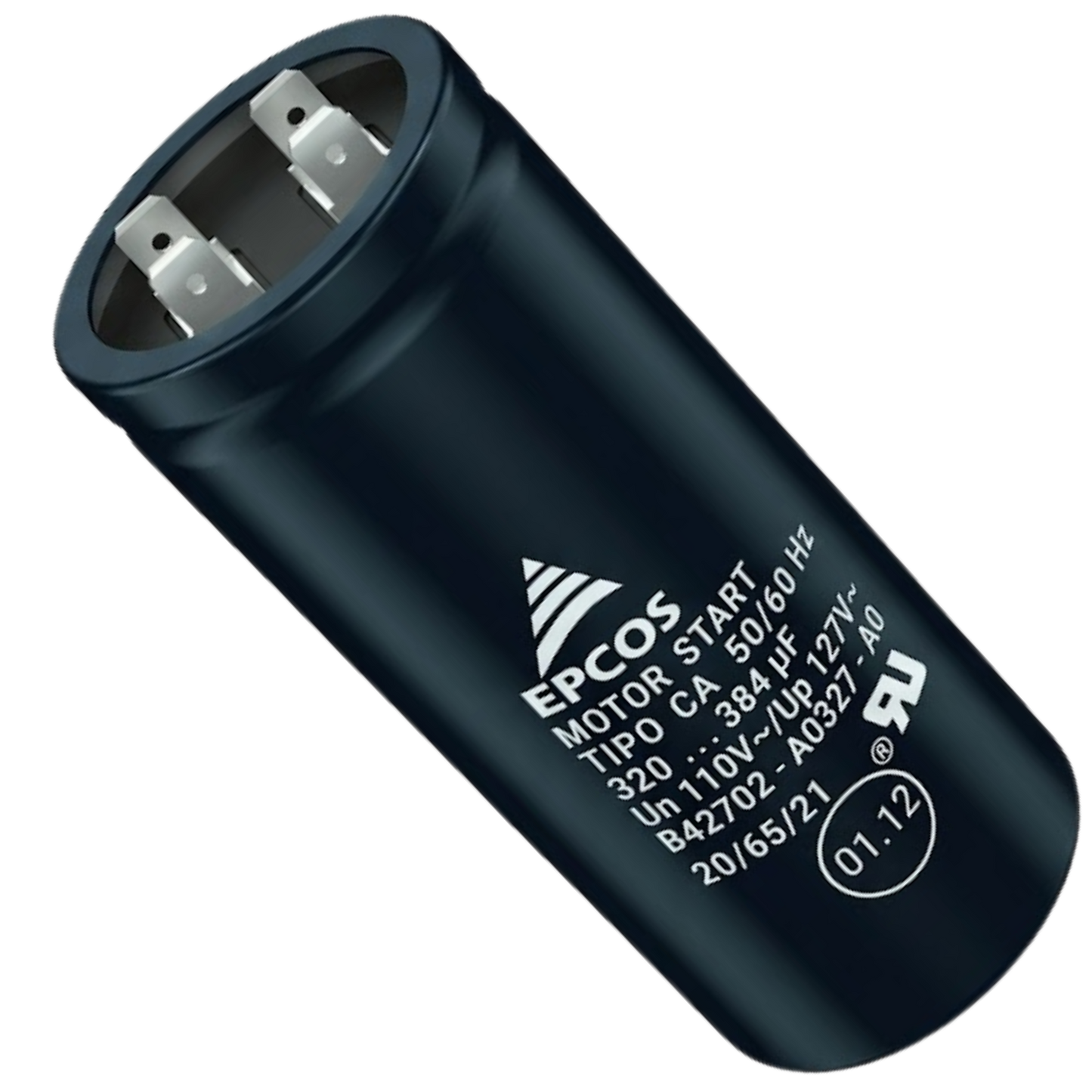 Capacitor De Partida 320uF-384uF 110V 36x70mm (Fast-on)