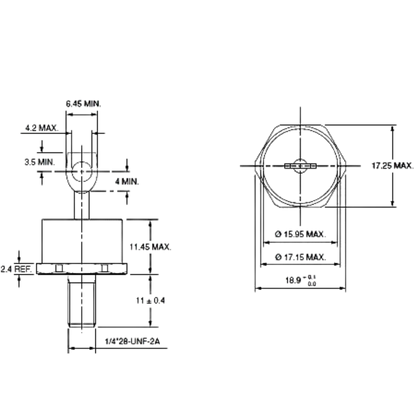 Diodo De Rosca VS-95PFR80 800V 95A (invertido)