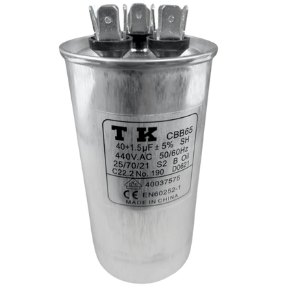 Capacitor De Partida 40uF+1,5uF 440V 55x105mm (Fast-on)