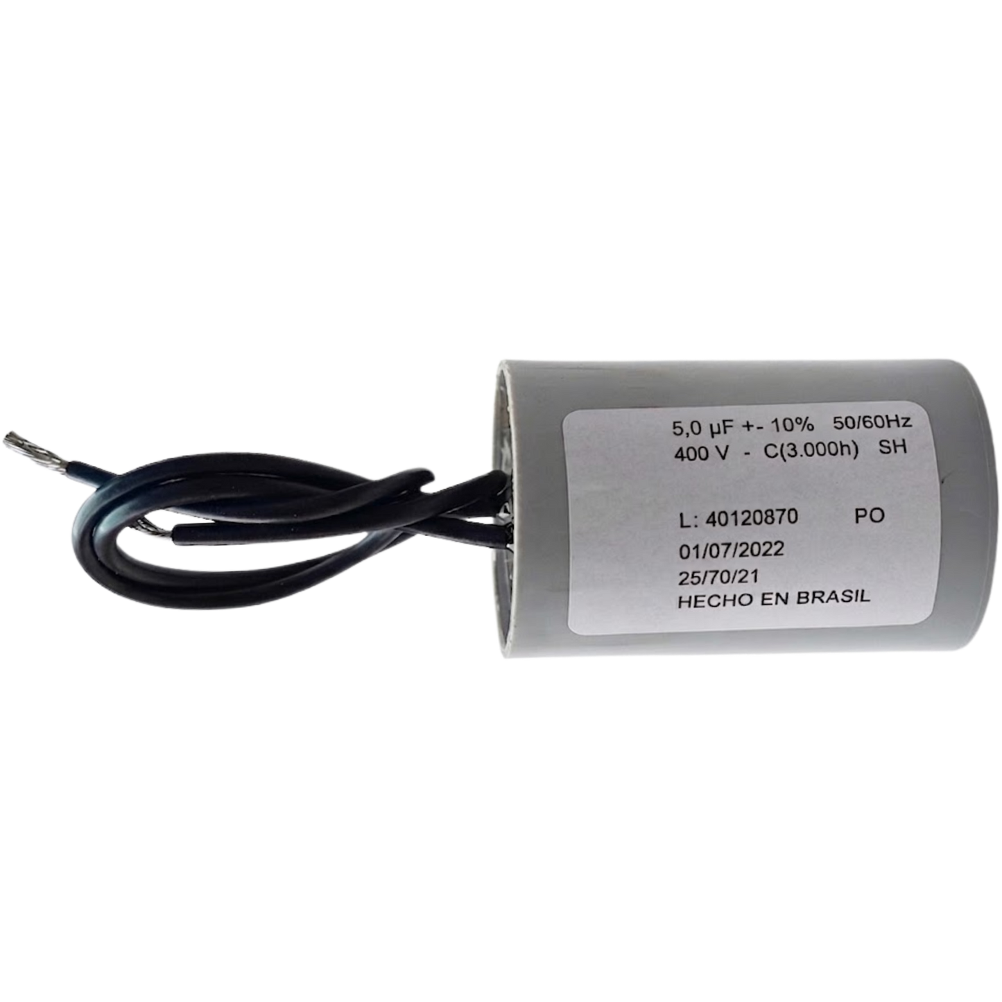 Capacitor De Partida 5uF 400V 24x46mm (2Fios)