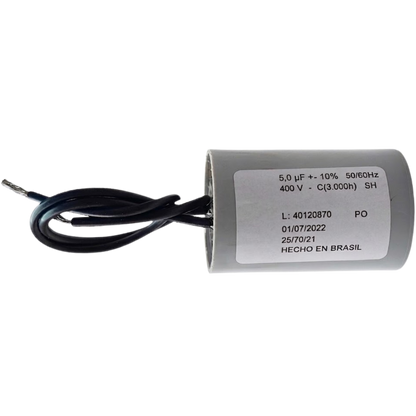 Capacitor De Partida 5uF 400V 24x46mm (2Fios)