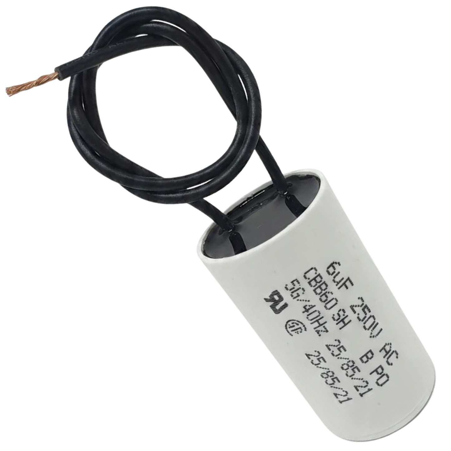 Capacitor De Partida 6uF 250V 27x50mm (2Fios)