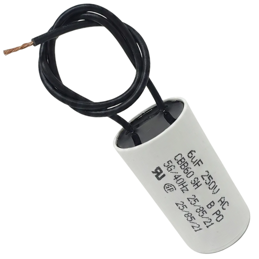 Capacitor De Partida 6uF 250V 27x50mm (2Fios)