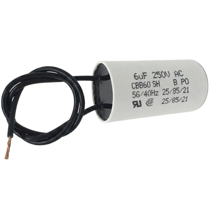 Capacitor De Partida 6uF 250V 27x50mm (2Fios)