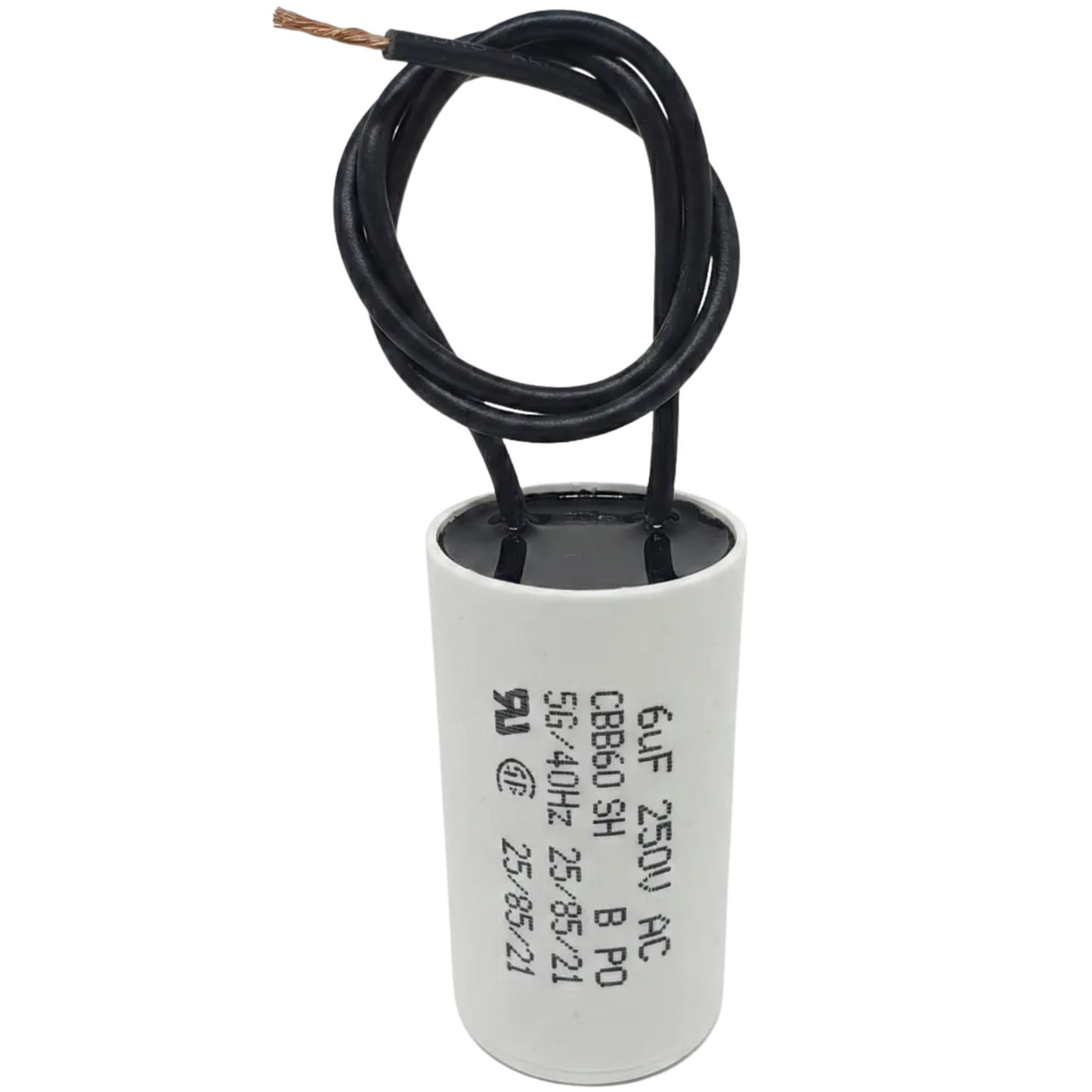 Capacitor De Partida 6uF 250V 27x50mm (2Fios)