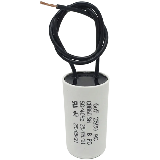 Capacitor De Partida 6uF 250V 27x50mm (2Fios)