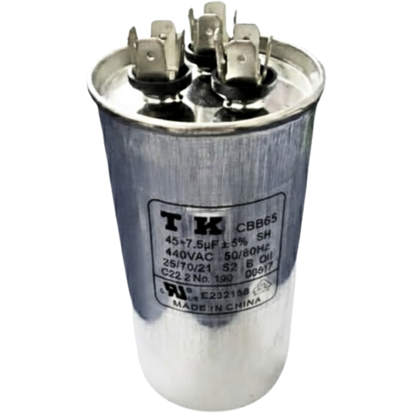 Capacitor De Partida 45uF+7,5uF 440V 55x105mm (Fast-on)